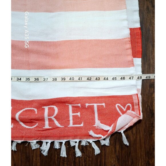 Victoria’s Secret Blanket White And Pink Color, 50" X 60" - Picture 3 of 5